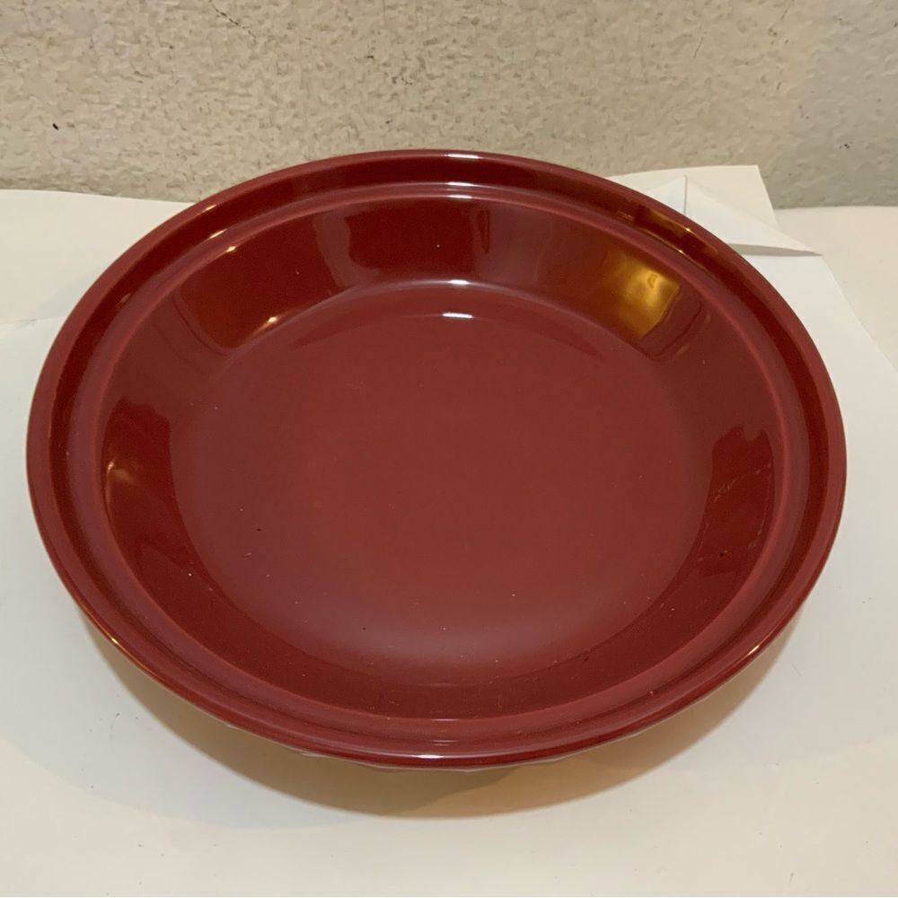Longaberger Pottery red 10” Pie Plate